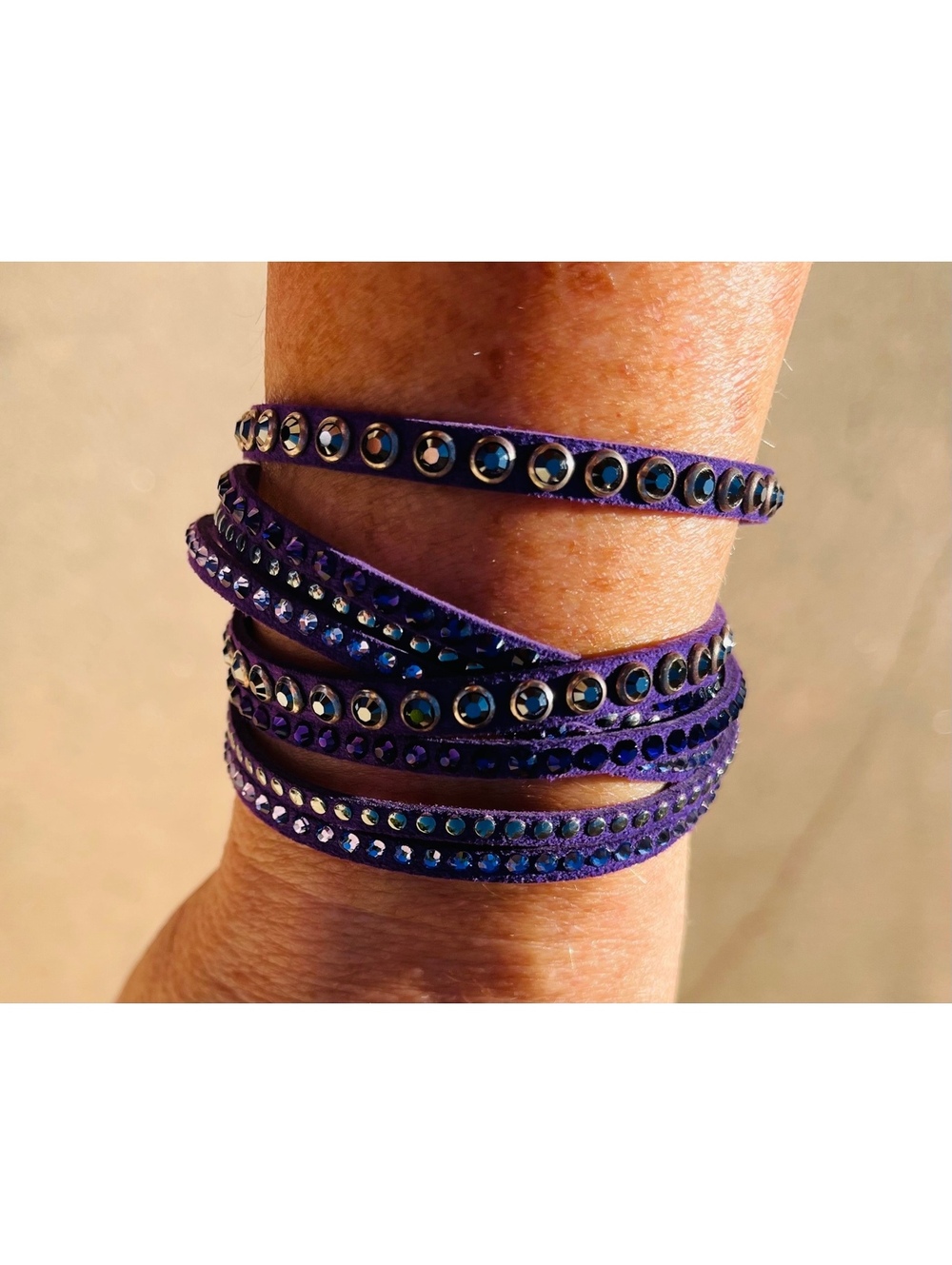Swarovski Purple Crystal Wrap Bracelet
